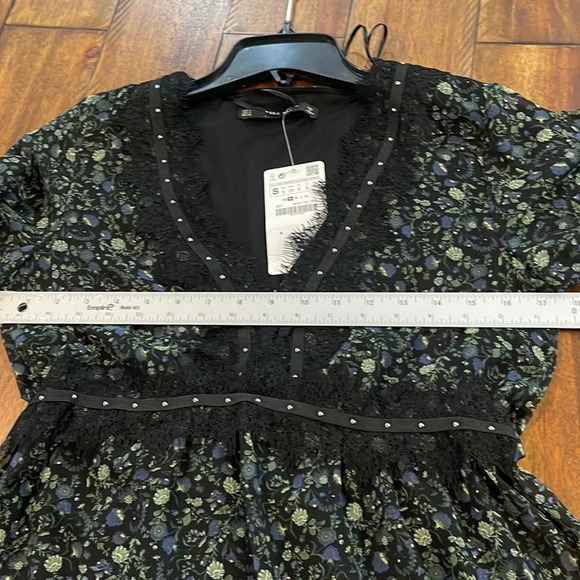 Zara Basic Floral Lace Applique Dress Size small - Picture 13 of 16